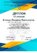 Диплом за 3 место Клоков Д. (Хир.калейдоскоп)