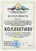 Благодарность коллективу медколледжа