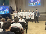 25 апреля 2024  в МАОУ «Лицей №21» г Уфа РБ сотрудником кафедры поликлинической и неотложной педиатрии совместно со студентами педиатрического факультета проведены занятия по профориентации «Я бы в медики пошел»