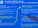 Выборы 2024: Памятка избирателю о голосовании по месту нахождения