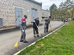 Готовимся к Первомаю: в Клинике БГМУ прошел масштабный субботник