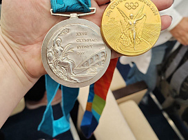 Олимпийская чемпионка Татьяна Лебедева встретилась с иностранными студентами БГМУ